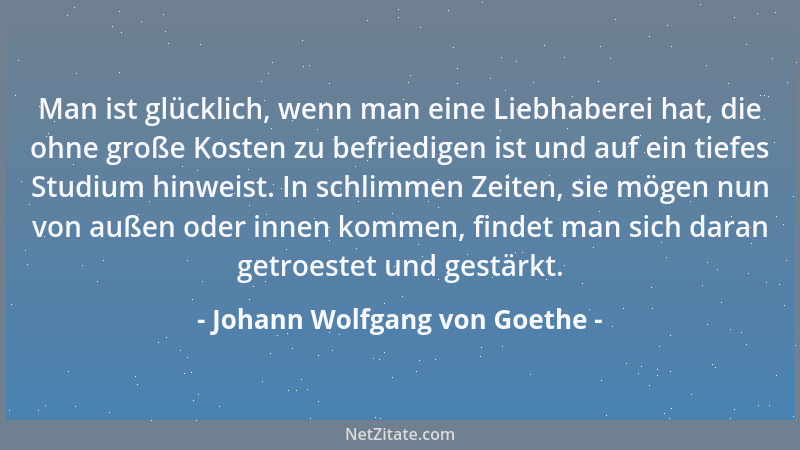 Johann Wolfgang von Goethe - Meine Freunde teile ich in Hoffer und Verzweifler....