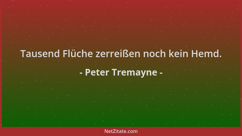 Peter Tremayne - Tausend Flüche zerreißen noch kein Hemd....