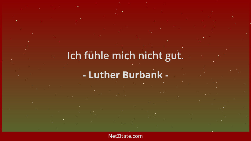 Luther Burbank - Ich fühle mich nicht gut....