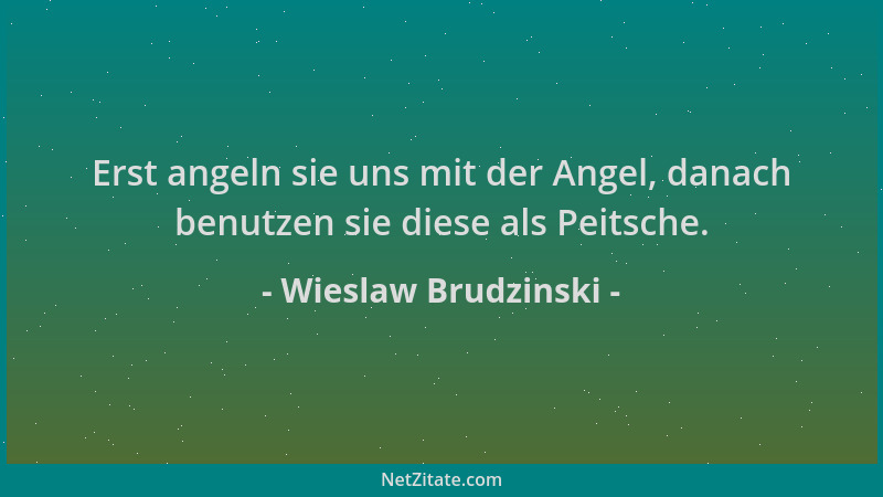 Wieslaw Brudzinski - Erst angeln sie uns mit der Angel, danach benutzen sie diese als Peitsche....