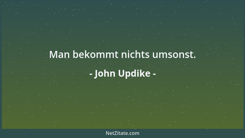 John Updike - Mit Schreiben rechtfertige ich den Raum, den ich auf dem Planeten Erde einnehme....