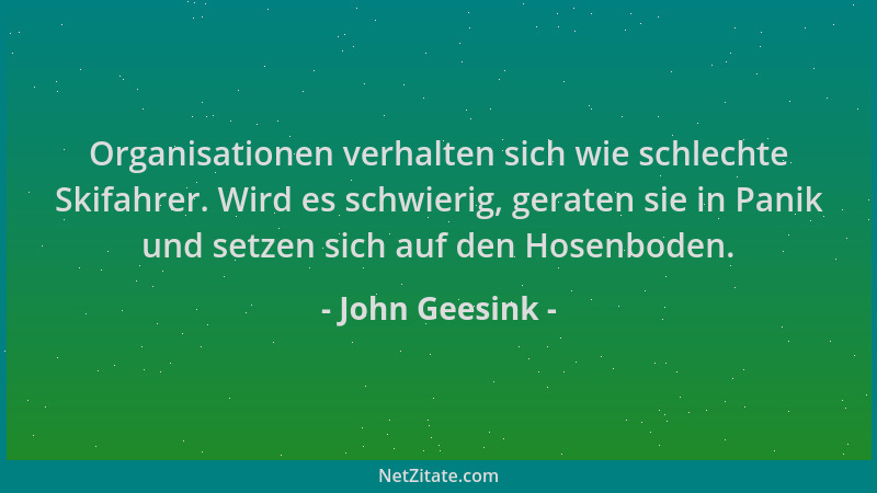 John Geesink - Organisationen verhalten sich wie schlechte Skifahrer. Wird es schwierig, geraten sie in Panik und setzen si...