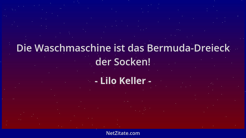 Lilo Keller - Die Waschmaschine ist das Bermuda-Dreieck der Socken!...
