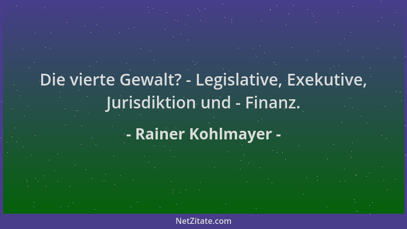 Rainer Kohlmayer - Die vierte Gewalt? - Legislative, Exekutive, Jurisdiktion und - Finanz....