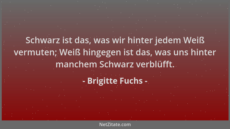 Brigitte Fuchs - Schwarz ist das, was wir hinter jedem Weiß vermuten; Weiß hingegen ist das, was uns hinter manchem Schwarz...