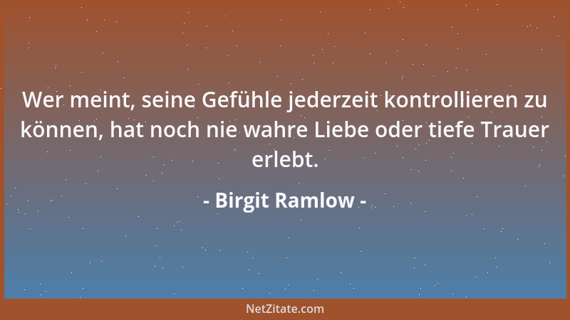 Birgit Ramlow - Was sich nicht anpaßt, stirbt aus....