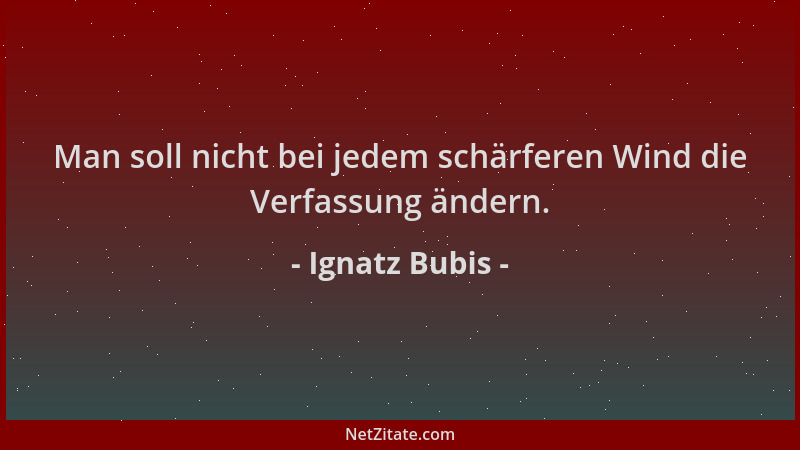 Ignatz Bubis - Man soll nicht bei jedem schärferen Wind die Verfassung ändern....