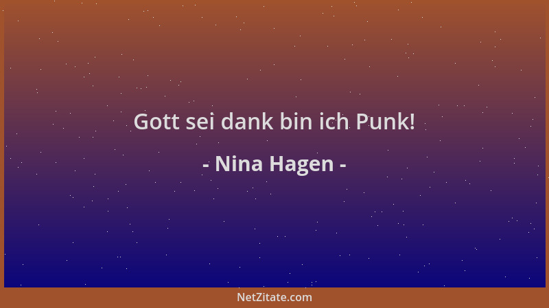Nina Hagen - Gott sei dank bin ich Punk!...