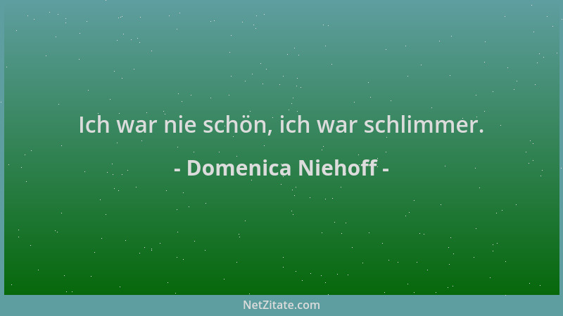 Domenica Niehoff - Ich war nie schön, ich war schlimmer....