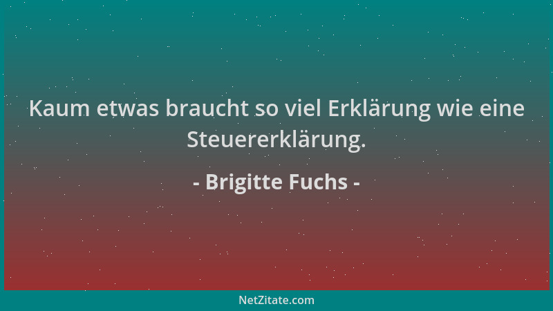 Brigitte Fuchs - Kaum etwas braucht so viel Erklärung wie eine Steuererklärung....