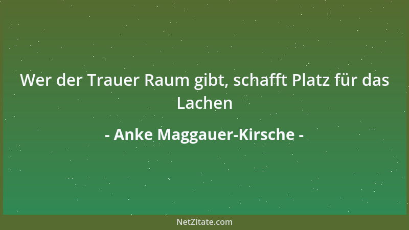 Anke Maggauer-Kirsche - Allmählich muß es Gott doch aushängen was wir an ihn dranhängen...