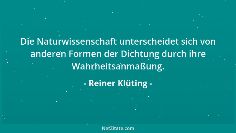 Reiner Klüting - Heutige Biologie ersetzt ihre philosophischen Grundlagen durch mythische Entitäten und nennt dieses Verfah...