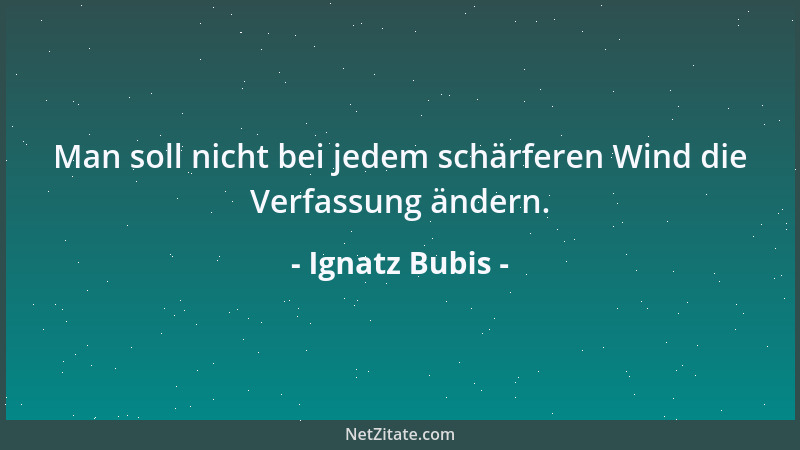 Ignatz Bubis - Man soll nicht bei jedem schärferen Wind die Verfassung ändern....