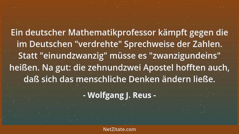 Wolfgang J. Reus - Warum die Regierung übernehmen? Sie über-nimmt sich doch immer selbst......