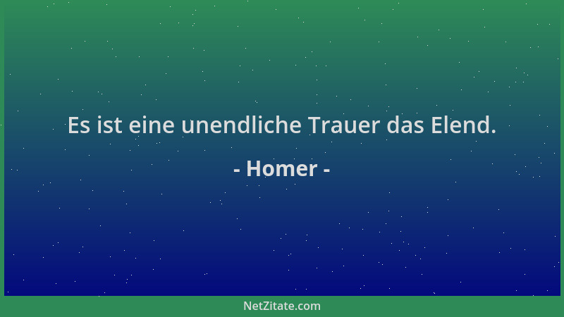 Homer - Es ist eine unendliche Trauer das Elend....