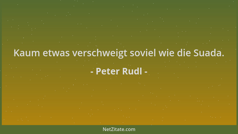 Peter Rudl - Kaum etwas verschweigt soviel wie die Suada....
