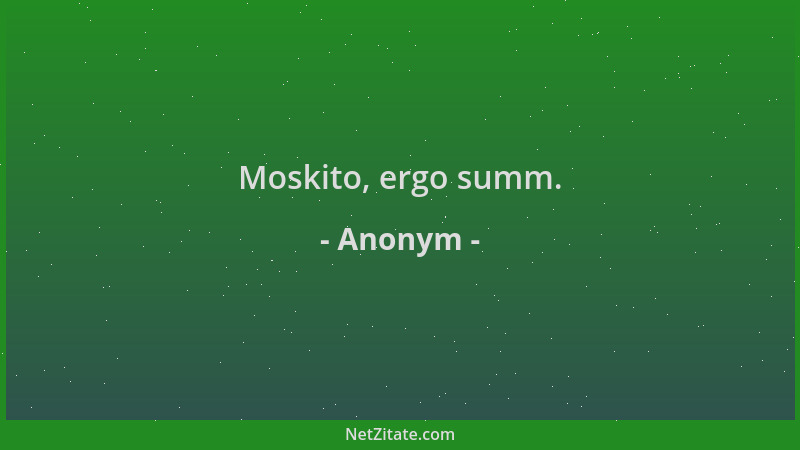 Anonym - Moskito, ergo summ....