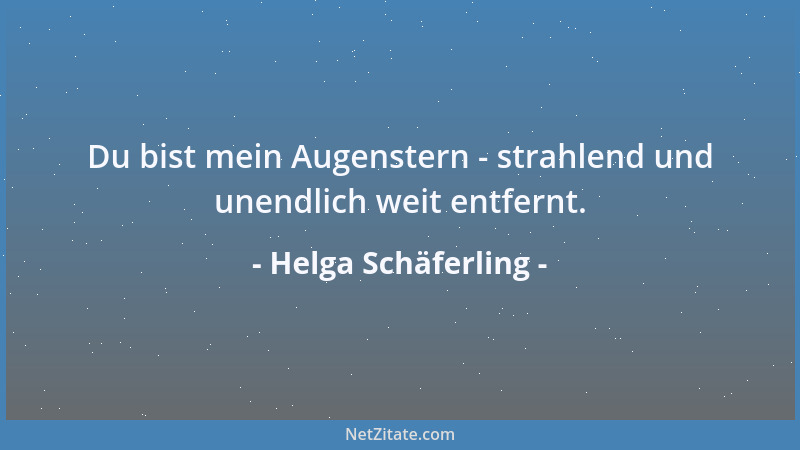Helga Schäferling - Du bist mein Augenstern - strahlend und unendlich weit entfernt....