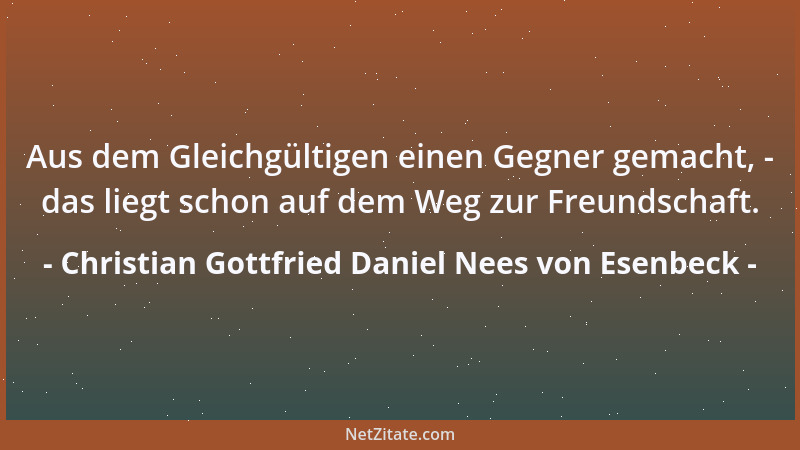 Christian Gottfried Daniel Nees von Esenbeck - Das Festeste, wovon wir wissen, sind die unsichtbaren Fäden von Herz zu Herz...