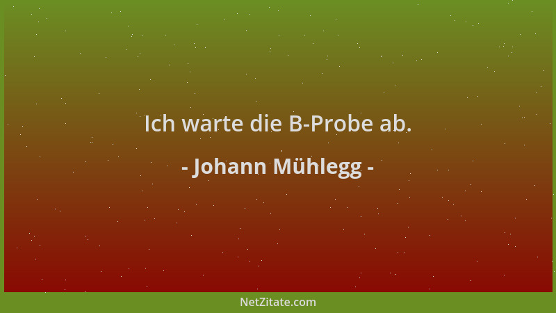 Johann Mühlegg - Ich warte die B-Probe ab....