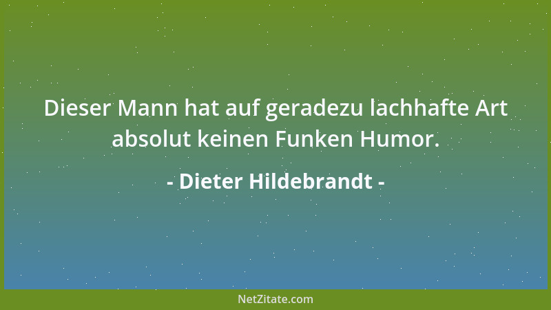 Dieter Hildebrandt - Der finale Rettungsstuß von ARD und ZDF....