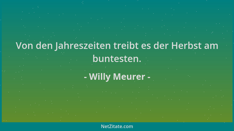 Willy Meurer - Von den Jahreszeiten treibt es der Herbst am buntesten....
