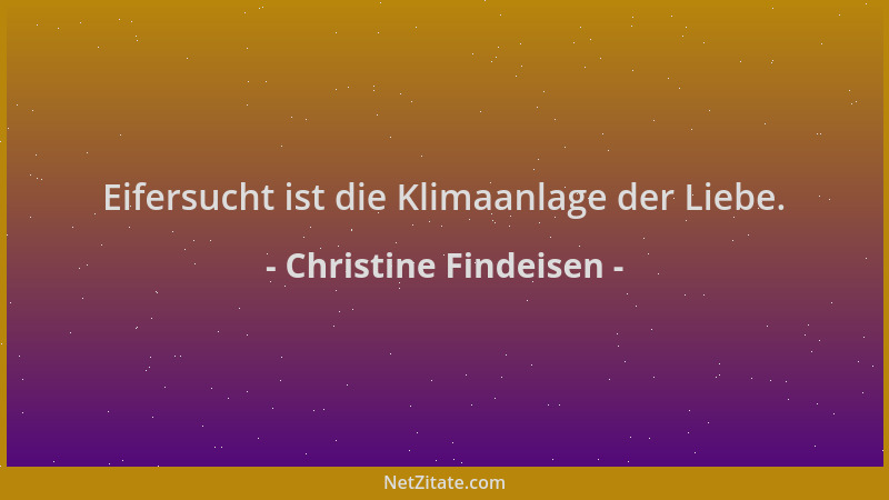 Christine Findeisen - Eifersucht ist die Klimaanlage der Liebe....