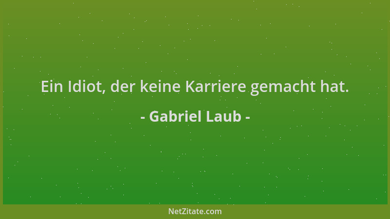 Gabriel Laub - Ein Idiot, der keine Karriere gemacht hat....