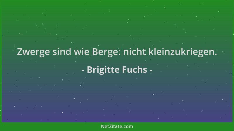 Brigitte Fuchs - Zwerge sind wie Berge: nicht kleinzukriegen....