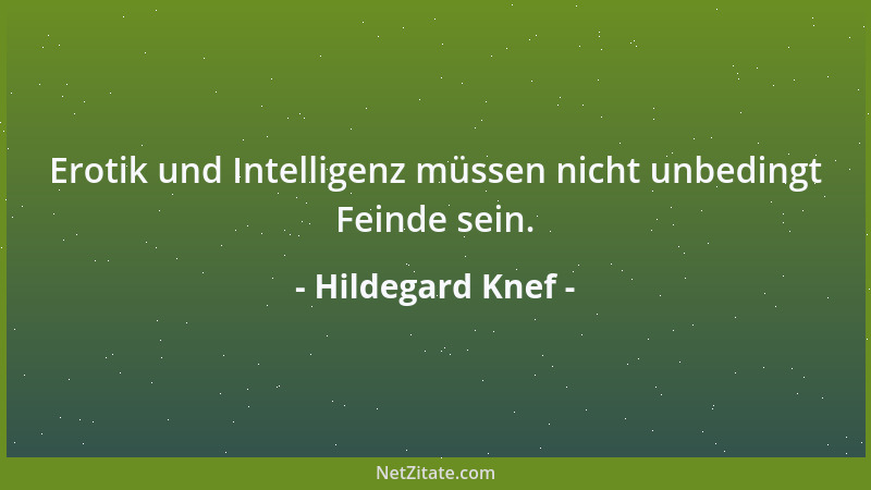 Hildegard Knef - Erotik und Intelligenz müssen nicht unbedingt Feinde sein....