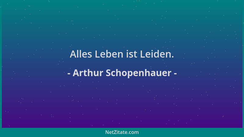 Arthur Schopenhauer - Alles Leben ist Leiden....