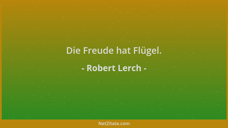 Robert Lerch - Die Freude hat Flügel....