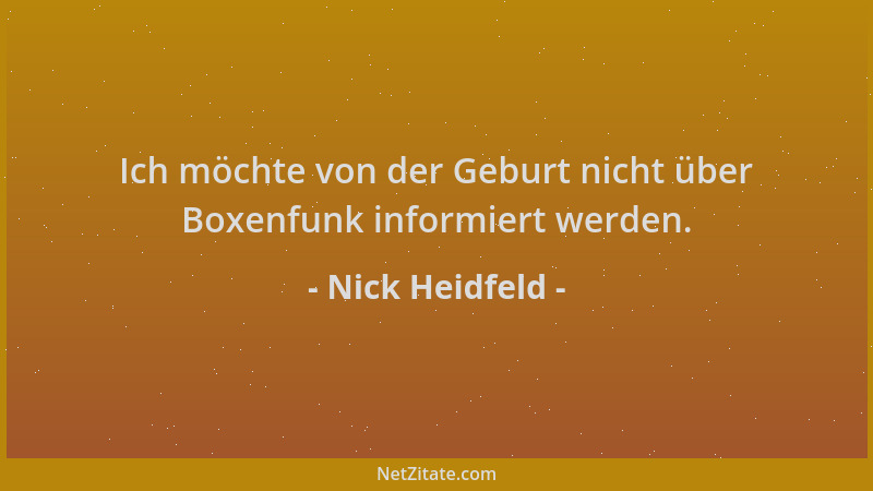 Nick Heidfeld - Ich möchte von der Geburt nicht über Boxenfunk informiert werden....