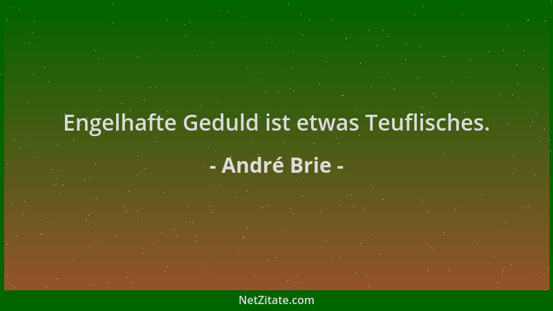 André Brie - Engelhafte Geduld ist etwas Teuflisches....