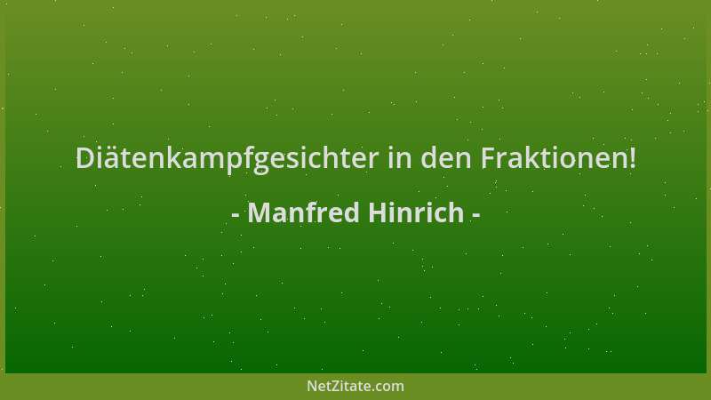 Manfred Hinrich - Diätenkampfgesichter in den Fraktionen!...