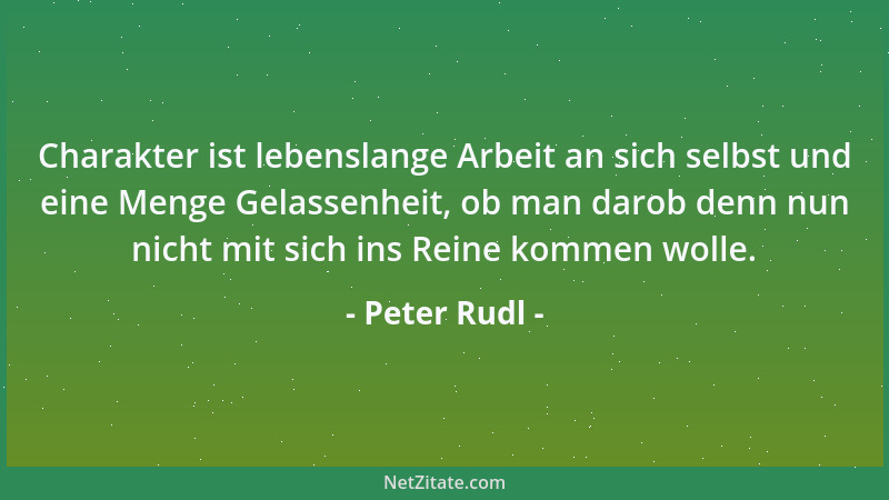 Peter Rudl - Wer allein dem Augenblick lebt, nimmt seine Fehler immer schon vorweg und läuft Gefahr ihnen schließlich mange...