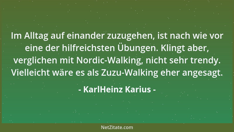 KarlHeinz Karius - Schweigen: Philosophisch entschuldigte Aussageverweigerung...