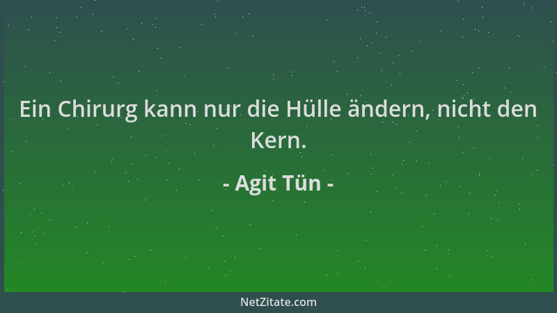 Agit Tün - Ein Chirurg kann nur die Hülle ändern, nicht den Kern....