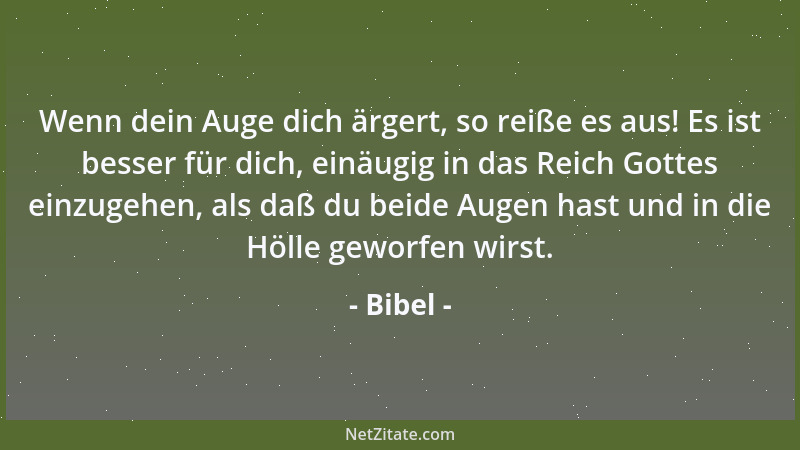 Bibel - Es ist unmöglich, dass keine Verführungen kommen; aber weh dem, durch den sie kommen!...