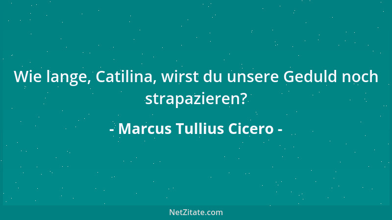 Marcus Tullius Cicero - Fortuna ist blind....