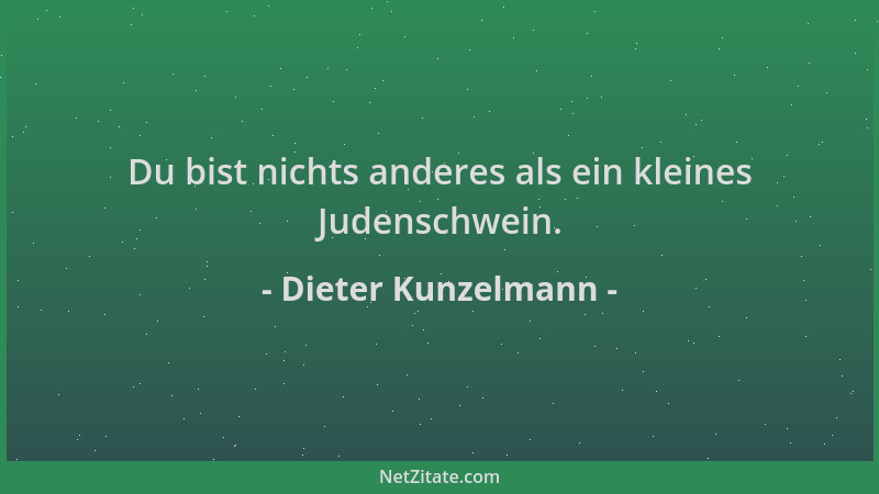 Dieter Kunzelmann - Du bist nichts anderes als ein kleines Judenschwein....