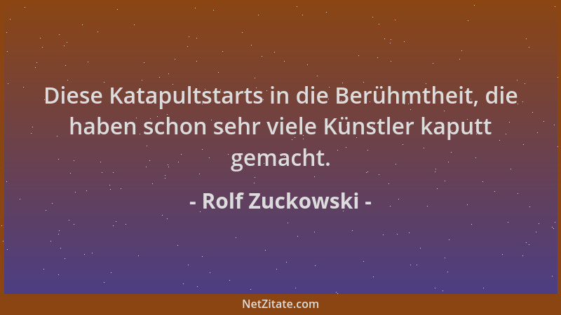 Rolf Zuckowski - Diese Katapultstarts in die Berühmtheit, die haben schon sehr viele Künstler kaputt gemacht....