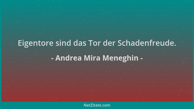 Andrea Mira Meneghin - Eigentore sind das Tor der Schadenfreude....