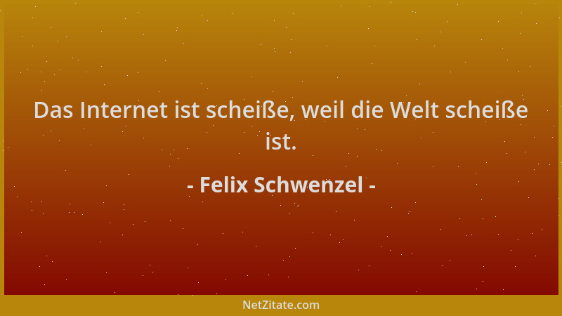 Felix Schwenzel - Das Internet ist scheiße, weil die Welt scheiße ist....