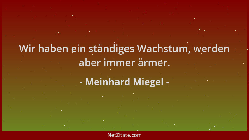 Meinhard Miegel - Wir haben ein ständiges Wachstum, werden aber immer ärmer....