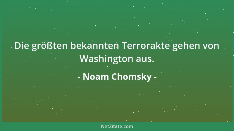 Noam Chomsky - Die größten bekannten Terrorakte gehen von Washington aus....