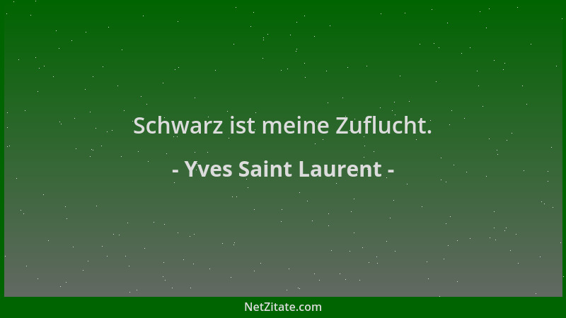 Yves Saint Laurent - Schwarz ist meine Zuflucht....
