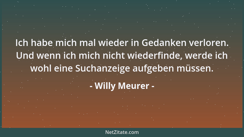 Willy Meurer - In den berühmten sauren Apfel beißen, kann man heutzutage auch nicht mehr, ohne sich vorher über Belastungss...