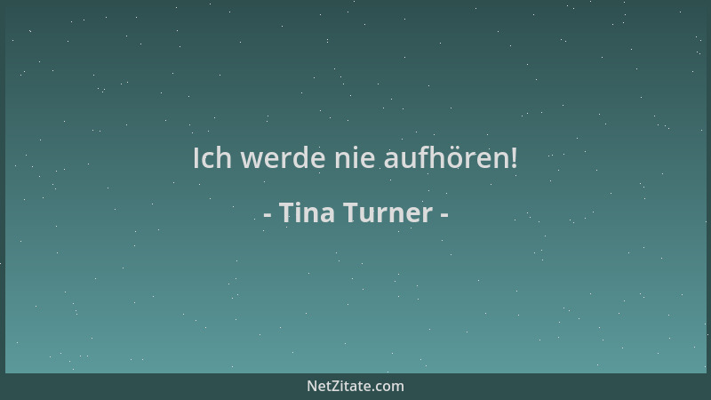 Tina Turner - Ich werde nie aufhören!...