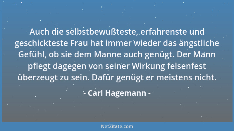Carl Hagemann - Das Alter der Geschlechter regelt sich bei Mann und Frau in umgekehrtem Verhältnis: Je älter der Mann, dest...